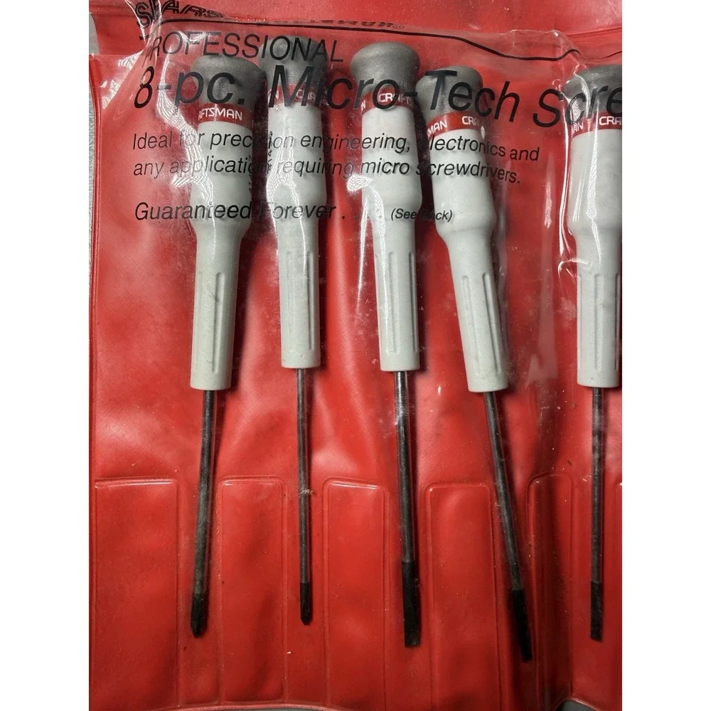 NOS Sears Craftsman Professional 8 pc Micro-Tech Screwdriver Set Storage 41489